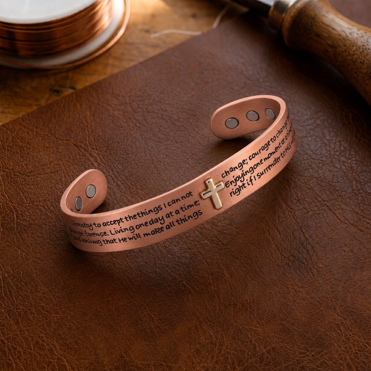Mary's Creed Copper Bracelet