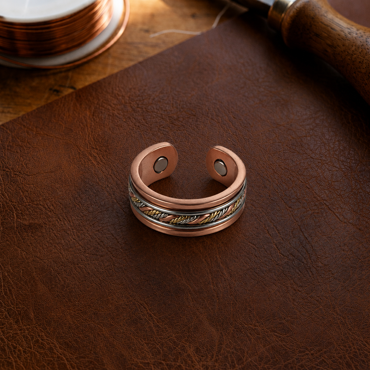 Mary's Braid Copper Ring