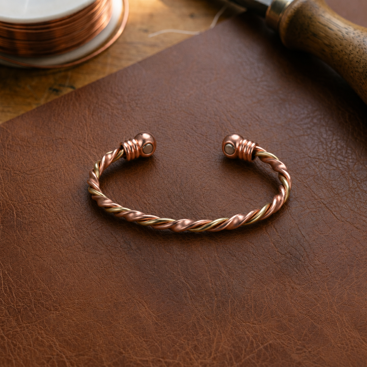 Mary's Twine Copper Bracelet