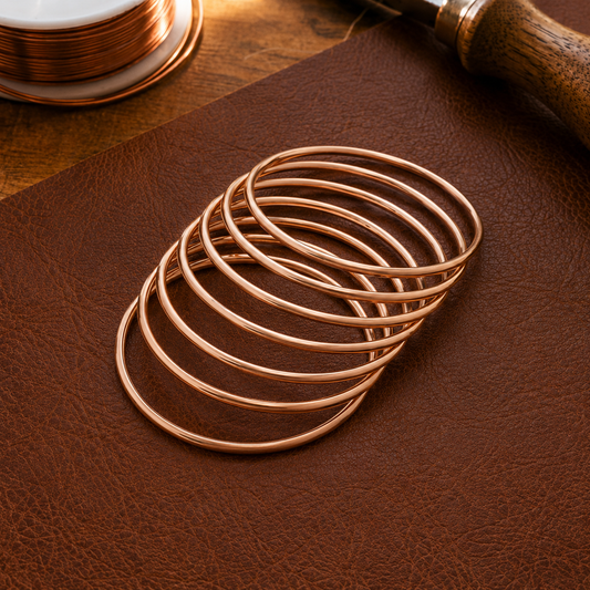 Mary's Plain Copper Bangle Set