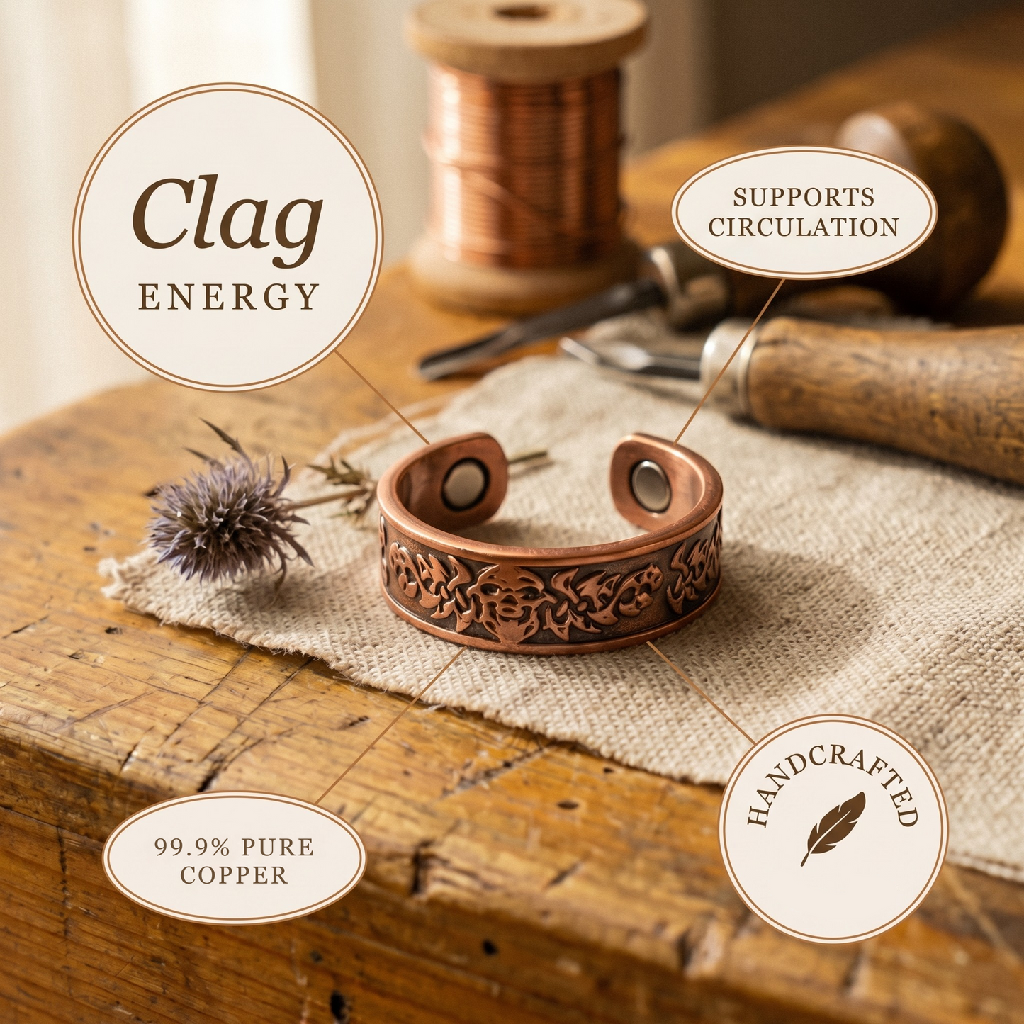 Mary's Clag Copper Ring