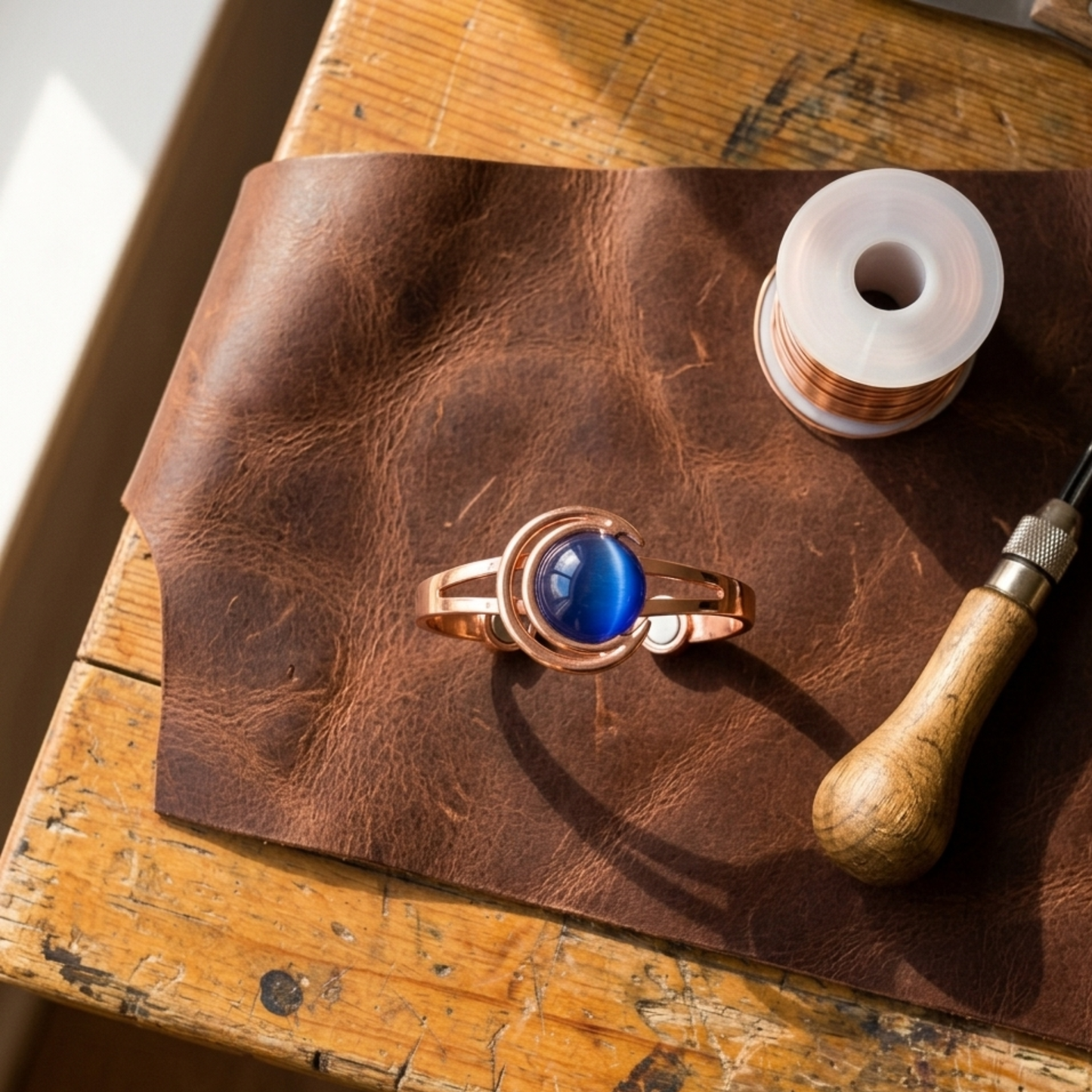 Mary's Sphere Copper Bracelet