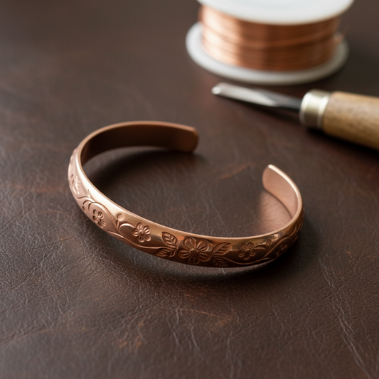 Mary's Bloom Copper Bracelet