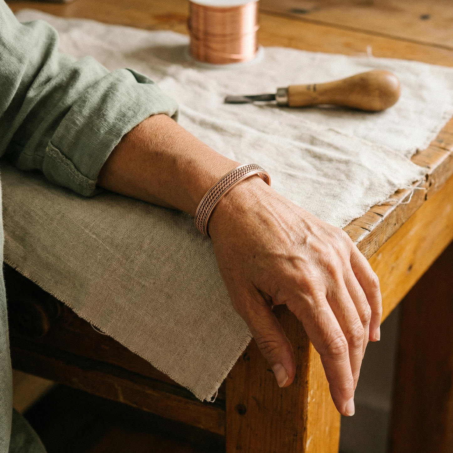 Mary's Weave Copper Bracelet