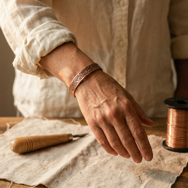 Mary's Moss Copper Bracelet
