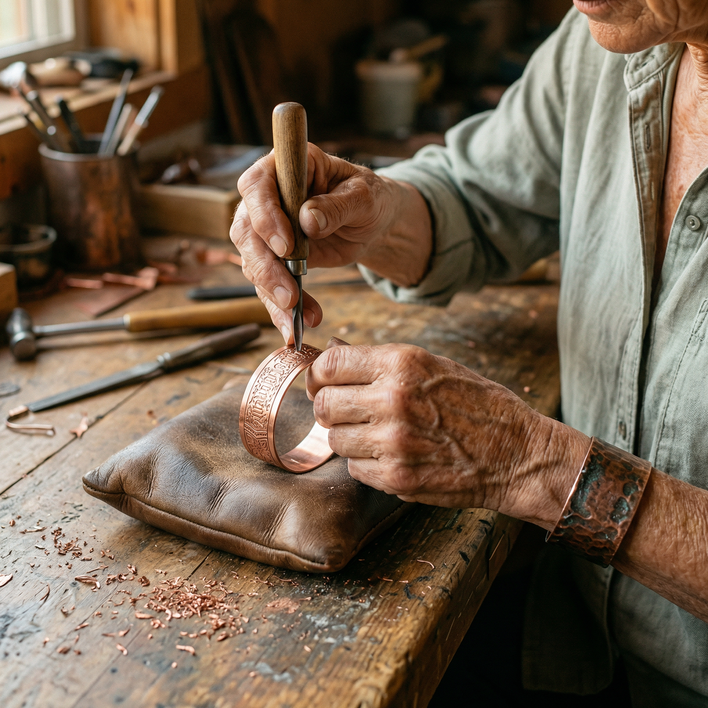 Mary's Drift Copper Bracelet