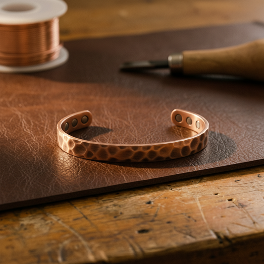 Mary's Furrow Copper Bracelet