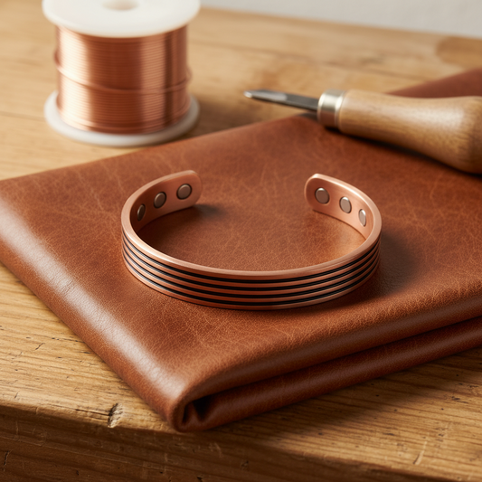Mary's Sage Copper Bracelet