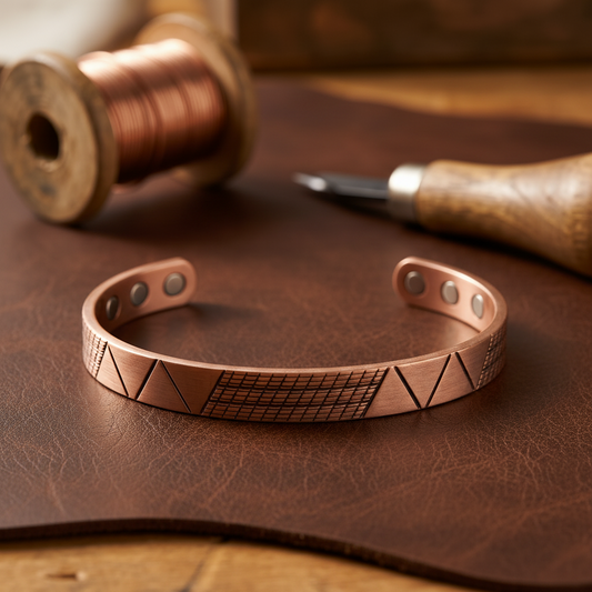 Mary's Crest Copper Bracelet