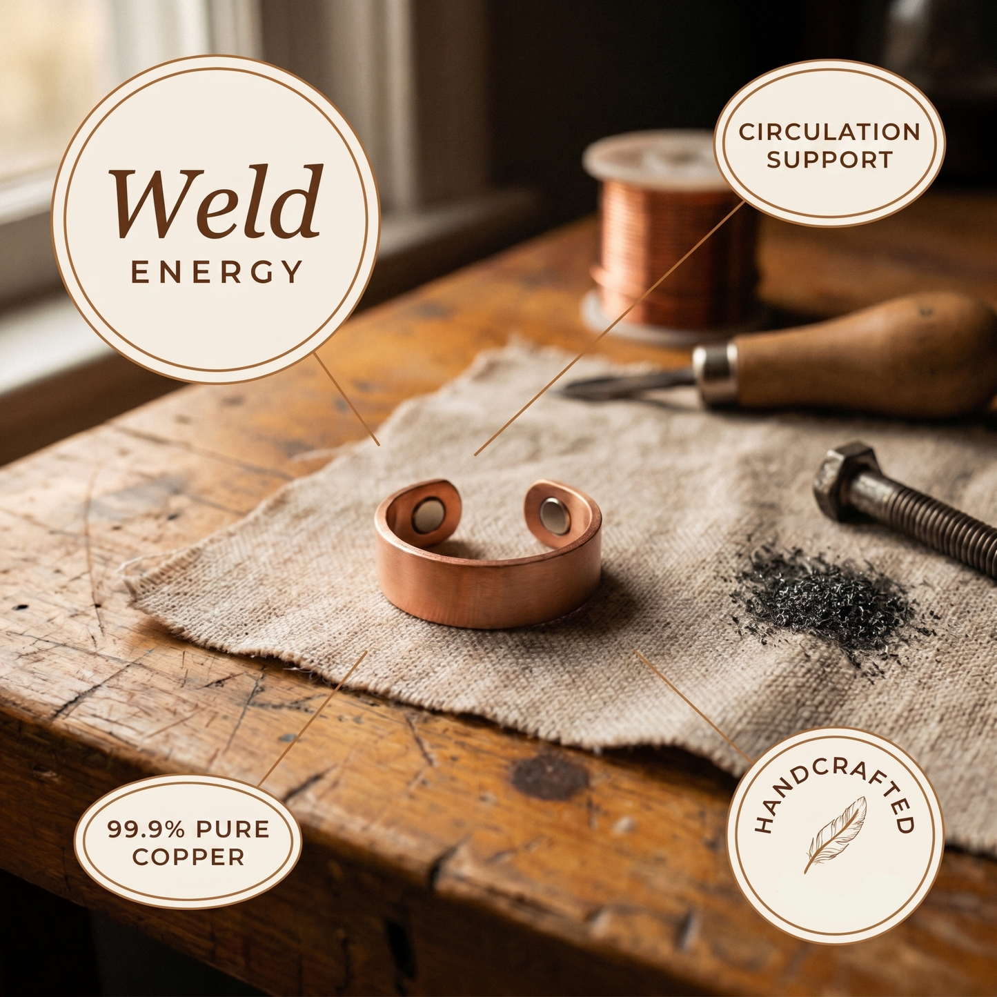 Mary's Weld Copper Ring